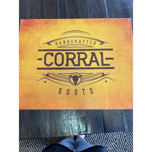 NEW Corral Black Genuine Ostrich Leather Cowboy Boots Embroidered Size 8 Womens - Picture 11 of 12